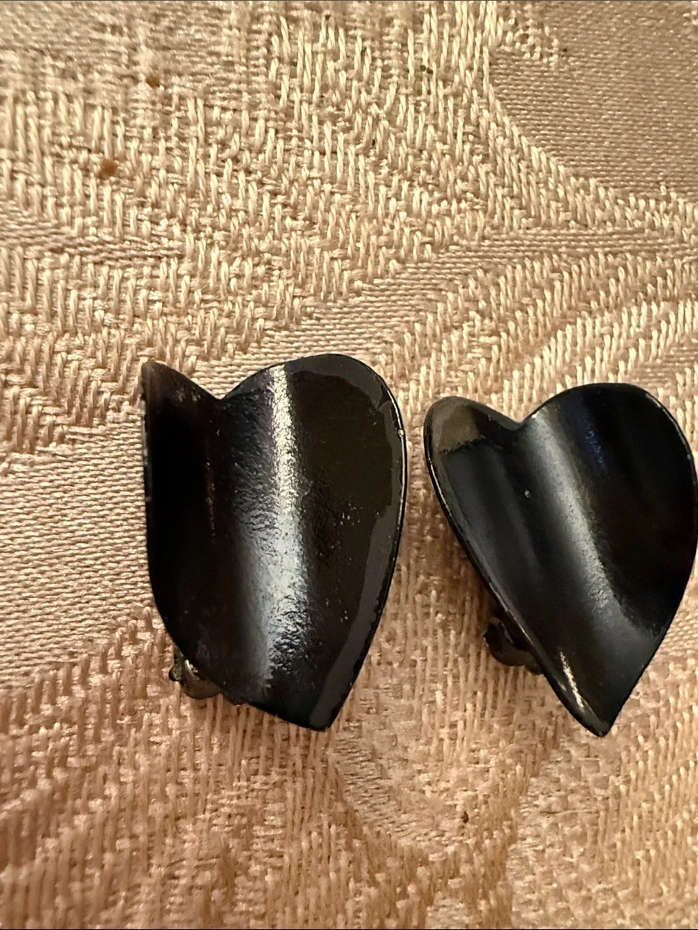Vintage Clip on Black Earrings 5 pairs